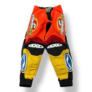 AXO Racing Orange Red Black Moto Riding Pants Youth 44/28 Polyamide Padded